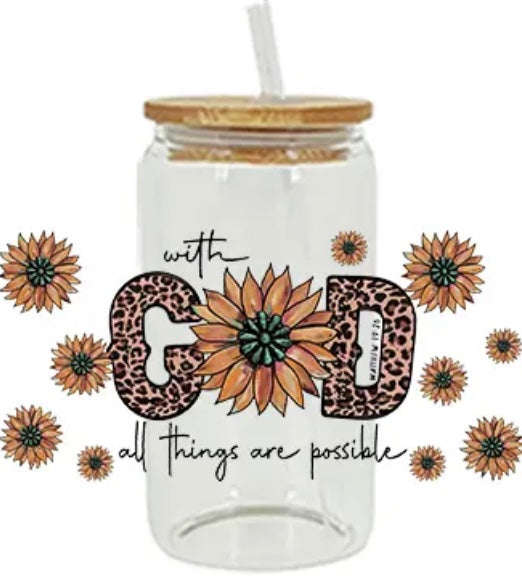 With God All Things Are Possible Decal