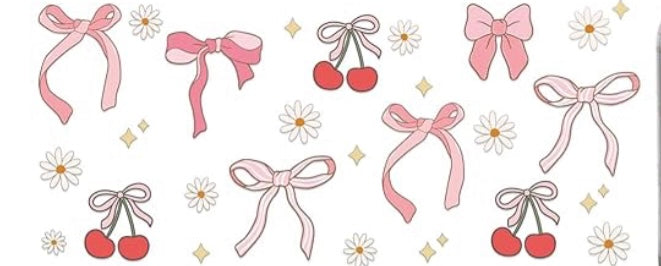 Bows, Flowers, & Cherries Decal