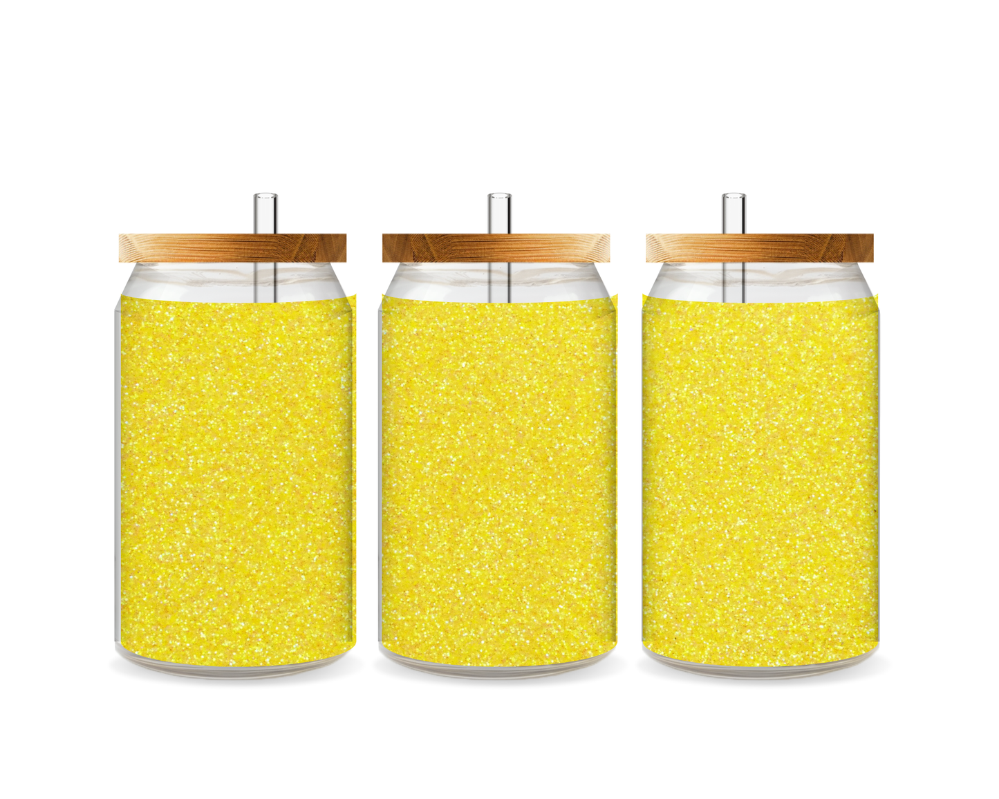 Yellow Glitter Cup Only