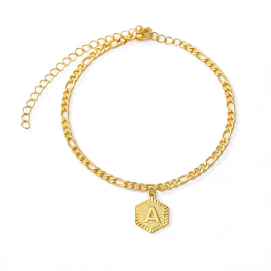 Gold Anklet Gold Initial Anklet Letter Anklet