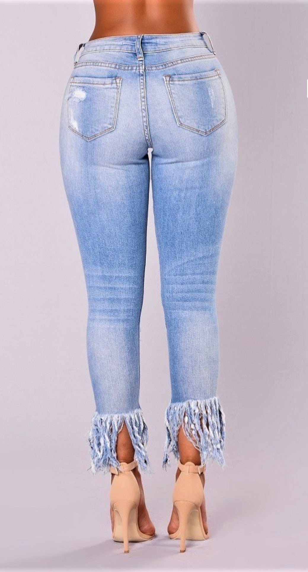 Rachel Cropped Fringe  Jeans